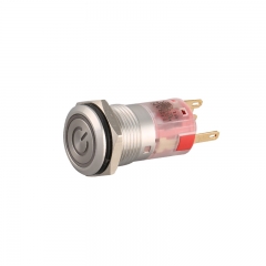 Bouton d'arrêt de démarrage du moteur 16mm, réinitialisation du tracteur, led ip67, couleur verte, interrupteur d'alimentation normalement ouvert