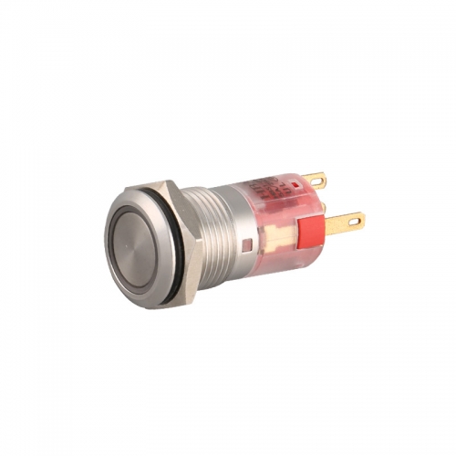 Illuminated pushbutton 16mm momentary 1no1nc pin terminal 5 pins ip67 switches