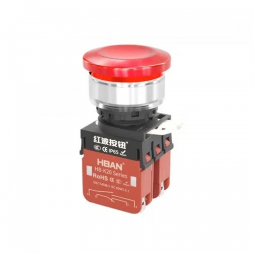 mushroom push button 30MM 2no2nc red green led 660v switches