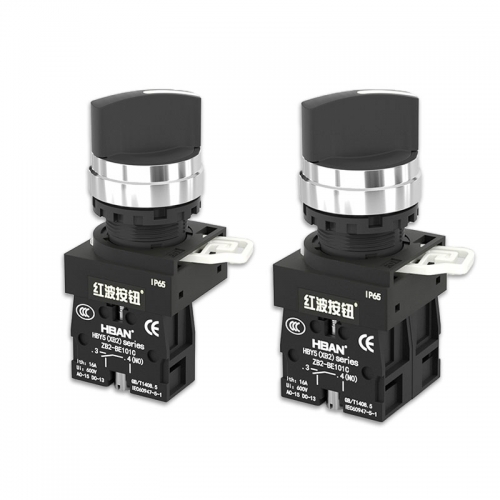 HBAN metal selector switch 22MM NO NC 600V control equipment rotary button 3 Position Maintained