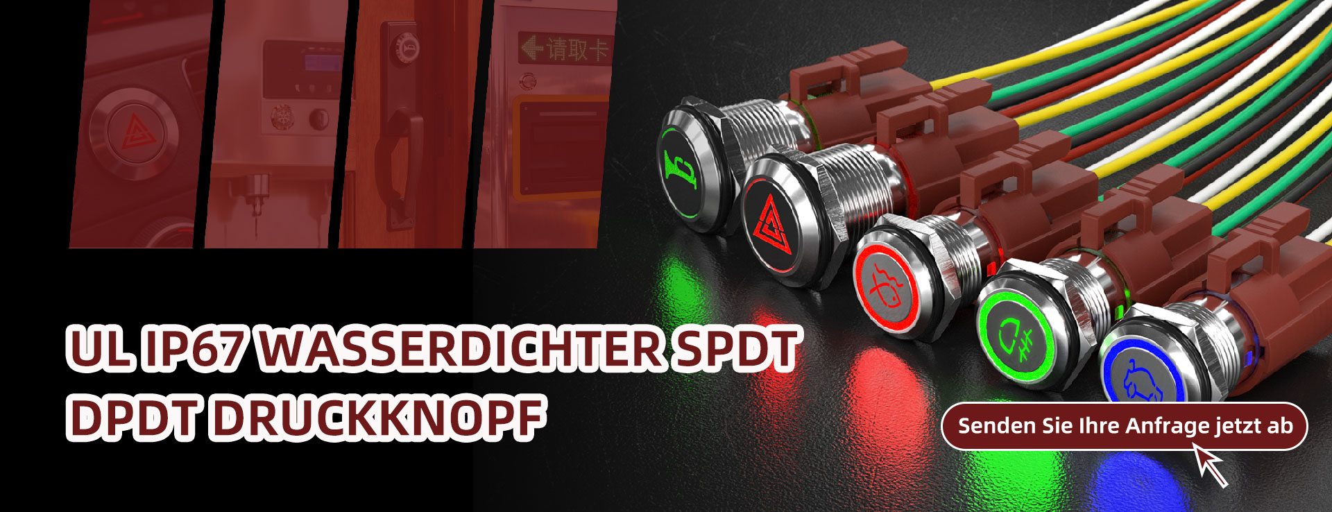 UL-Metall-Drucktastenschalter