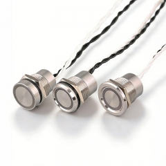 Liga de alumínio metal IP68 à prova d'água um interruptor piezoelétrico de botão normalmente aberto