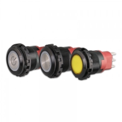 HBS1-D22F-11P/J/PC/H プッシュボタンスイッチ 22mmプラスチック製大型フラットヘッドパネルマウント 1no1nc コンベヤーベルト用プッシュボタンスイッチ