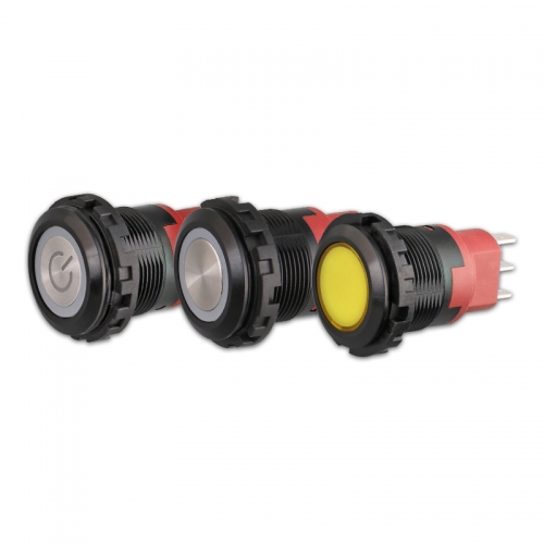 HBS1-D22F-11P/J/PC/H pushbutton switch 22mm plastic large flat head panel mount 1no1nc for Conveyor belt push button switch