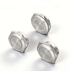 HBGQ22SF waterproof push button switches 22mm 25mm 30mm stainless steel rgb tri-color red green blue momentary