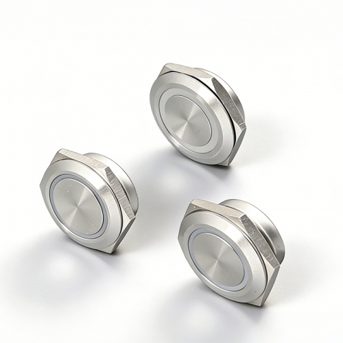 HBGQ22SF waterproof push button switches 22mm 25mm 30mm stainless steel rgb tri-color red green blue momentary