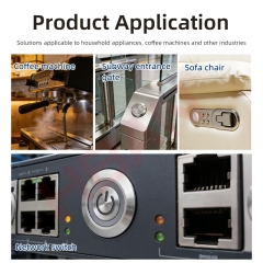 HBGQ12SF 16SF 19SF metal push button switch normally open momentary ip67 switches for Coffee machine