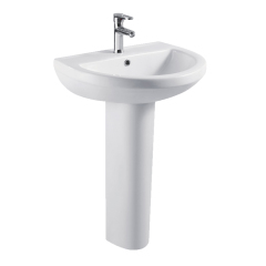 Asa 580mm Basin with Full pedestal -1 Tap Hole