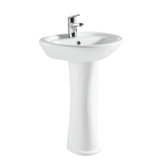 Ava 530mm Basin with Full pedestal -1 Tap Hole