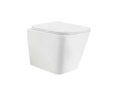 Euro Ceramic Rimless Wall Hung Toilet with Soft Close Seat