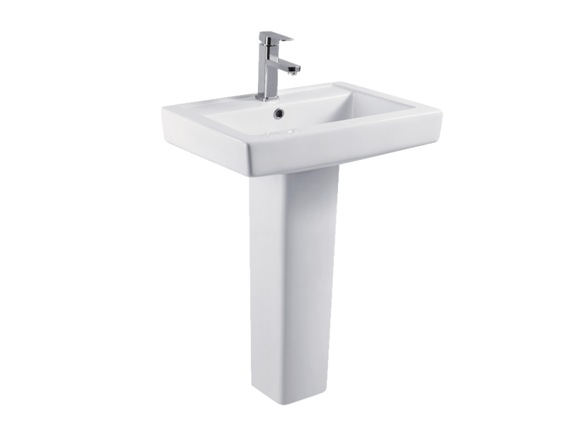 Baron 580mm Basin with Full pedestal -1 Tap Hole