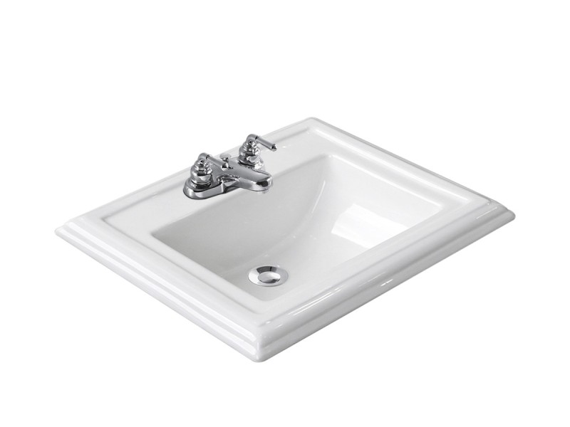 22x18 in. Drop-in Oval Basin white