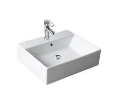 510 x 430mm Gloss White 1TH Rectangular Counter Top Basin