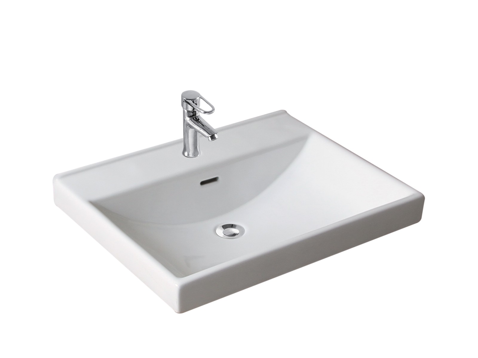 Ceramic Rectangle Middle Edge Vanity top 600