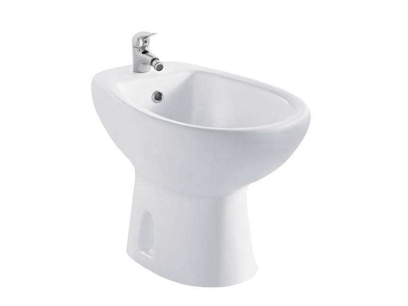 Modern Round Ceramic Free standing Bidet Set