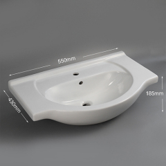 CE Authentication Ceramic Cabinet Basin Bathroom Vanity Sink Romania 550 from China