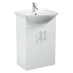 Export Luxury Customized 550mm Double Doors Bathroom Vanity Cabinet and Sink