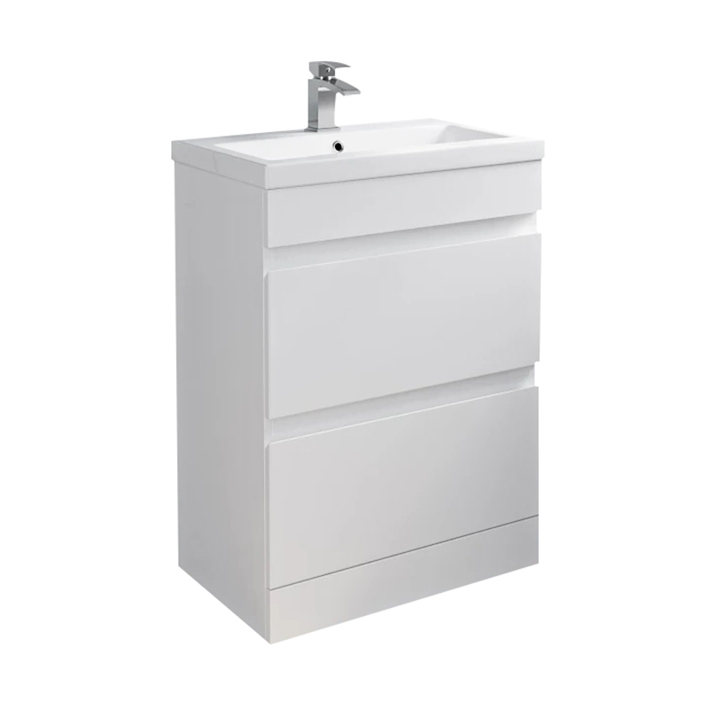Custom 810mm White Bathroom Vanity Unit with Ceramic sink