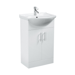 White 500mm Bathroom Vanity with Ceramic Basin