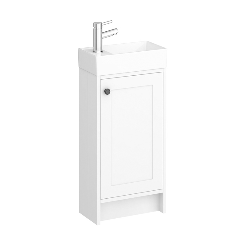 40cm White Free Standing Bathroom Furniture with Ceramic Basin