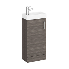 400mm White Floor Mounted Vanity Unit and Ceramic Basin