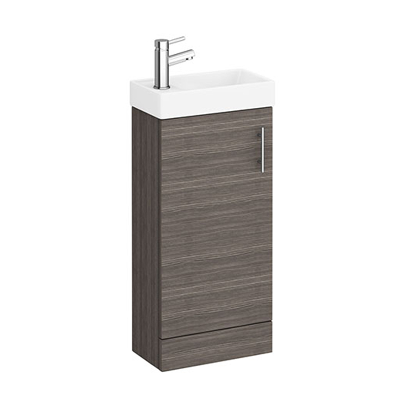400mm White Floor Mounted Vanity Unit and Ceramic Basin