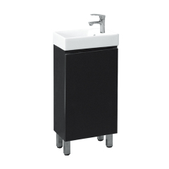 400mm Black Free Standing Single Sink Bathroom Vanity