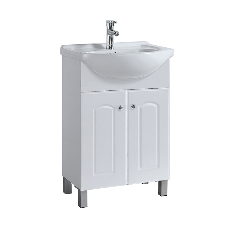 650mm White Floor Mounted MDF Bathroom Vanity with Basin