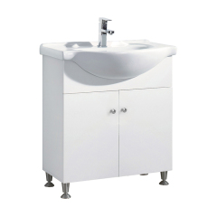 850mm White Floorstanding Bathroom Vanity with Ceramic Sink