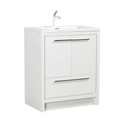 Kingstar White Floorstanding Vanity Unit and Ceramic Basin 610mm