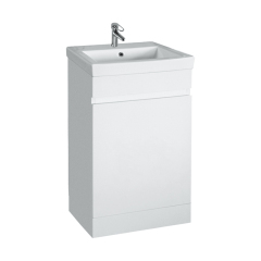 Export White 455mm Freestanding Vanity Unit and Ceramic Sink