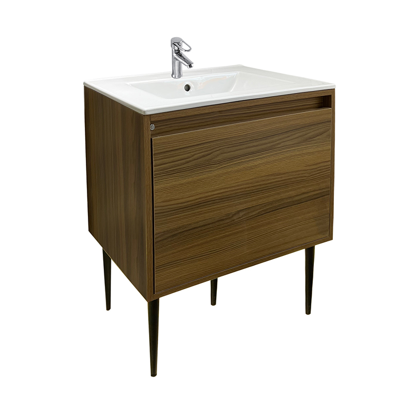 810mm Wood Floor Mounted Bathroom Vanity with Sink