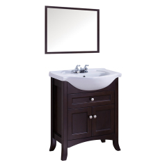 Dark Wood 610mm Freestanding Bathroom Furniture with Sink