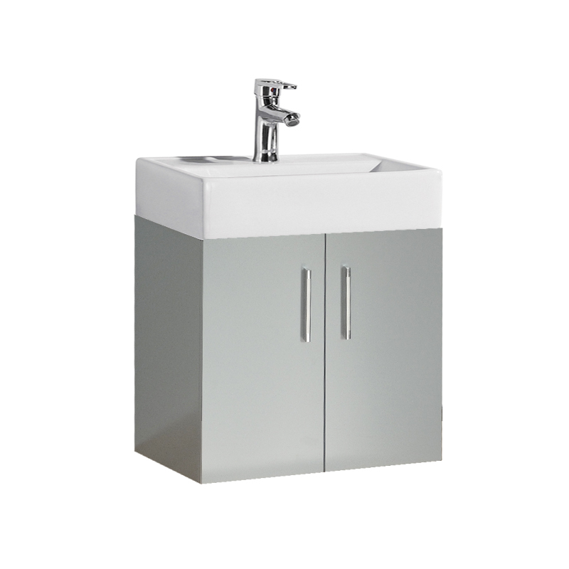 White 420mm Wall Mounted Bathroom Cabinet with Basin