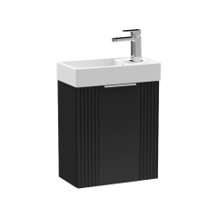 Black 400mm Wall Mounted Bathroom Cabinet with Basin