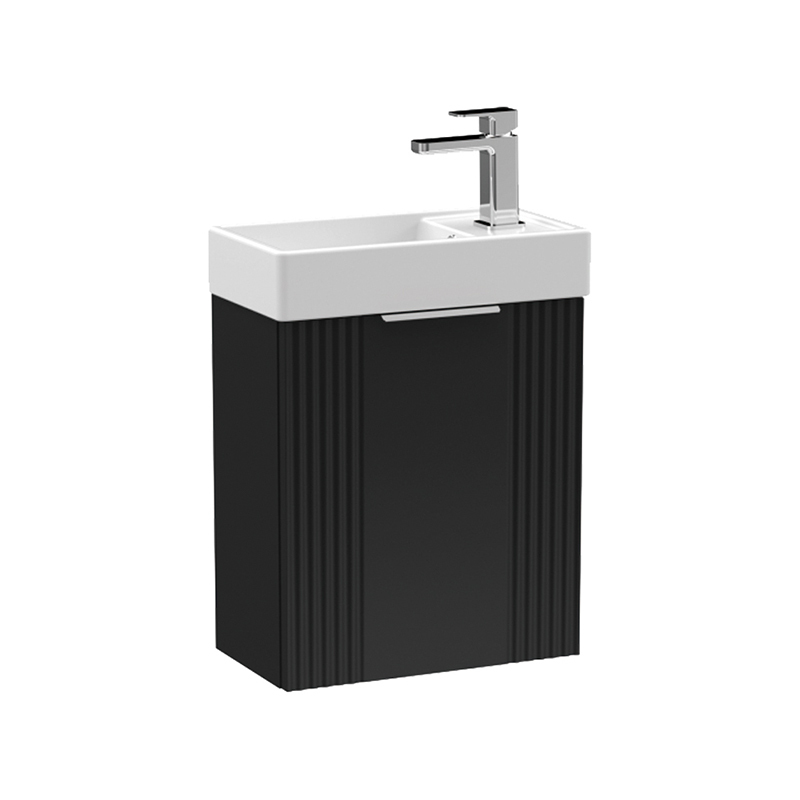 Black 400mm Wall Mounted Bathroom Cabinet with Basin
