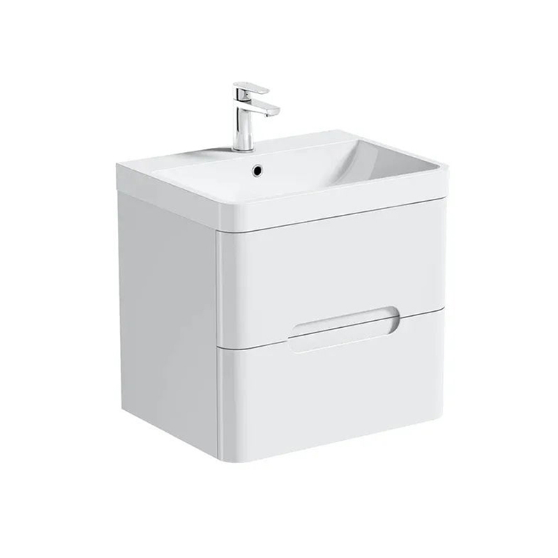 Kingstar White 61cm Standing Bathroom Cabinet with Sink