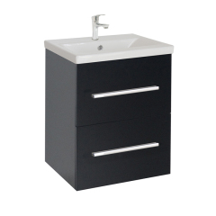 Black 51cm Floating Single Sing Bathroom Vanity