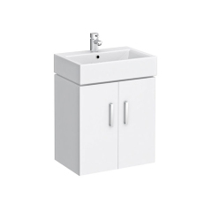Custom White 420mm Floating Bathroom Furniture with Basin