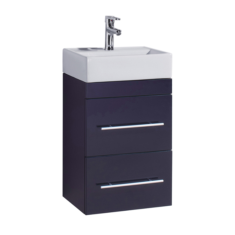 Custom Dark Blue 420mm Floating Bathroom Furniture with Basin