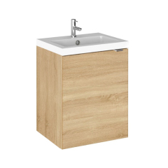 Custom Light Wood 455mm Floating Bathroom Furniture with Basin