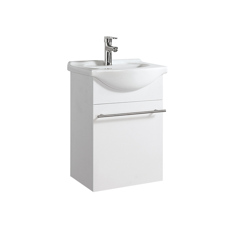 White 450mm Wall Mounted Bathroom Cabinet with Basin