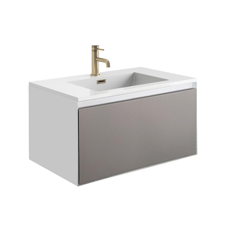 Export Grey 610mm Floating Vanity Unit and Ceramic Sink