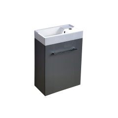Wood 400mm Wall Mounted Bathroom Vanity with Ceramic Basin