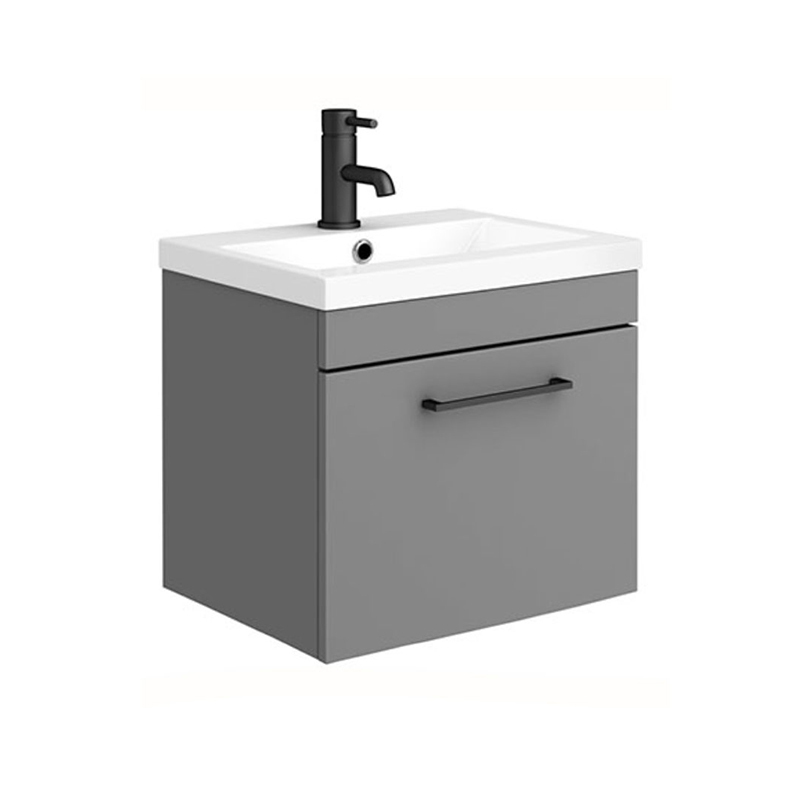 Dark Grey 610mm Floating Bathroom Furniture with Sink