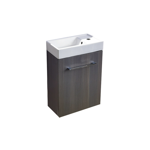 Wood 400mm Wall Mounted Bathroom Vanity with Ceramic Basin