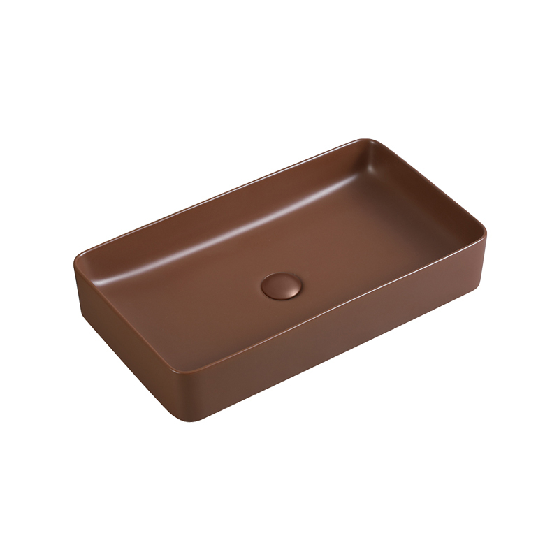 Modern 610mm Matte Black Art Countertop Wash Basin