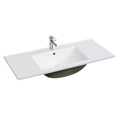 Modern White 1010mm 1 tap hole Vanity Top Basin