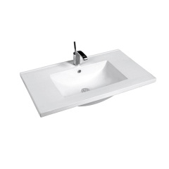 Porcelain White 1 tap hole Vanity Top Sink 760mm
