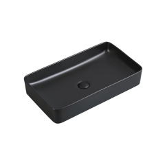 Modern 610mm Matte Black Art Countertop Wash Basin